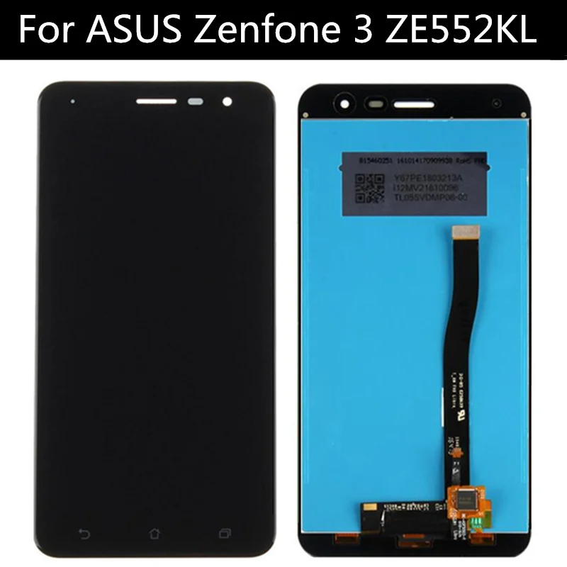 Для ASUS Zenfone 3 ZE552KL Z012DE Полный ЖК-дисплей + сенсорный экран дигитайзер в сборе