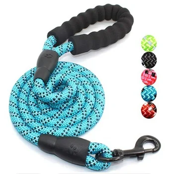 

5FT Strong Dog Leash Running Climbing Walk Rope Night Reflective Threaded For Large Small Dogs Pet Training Handle 5 Colors