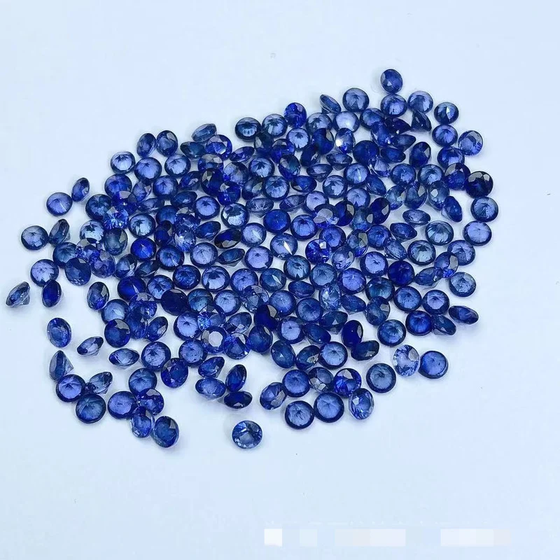 Natural Dark Blue Sapphire Loose Stone VS Grade Chinese Sapphire Gemstone for DIY Jewelry 3MM*3MM