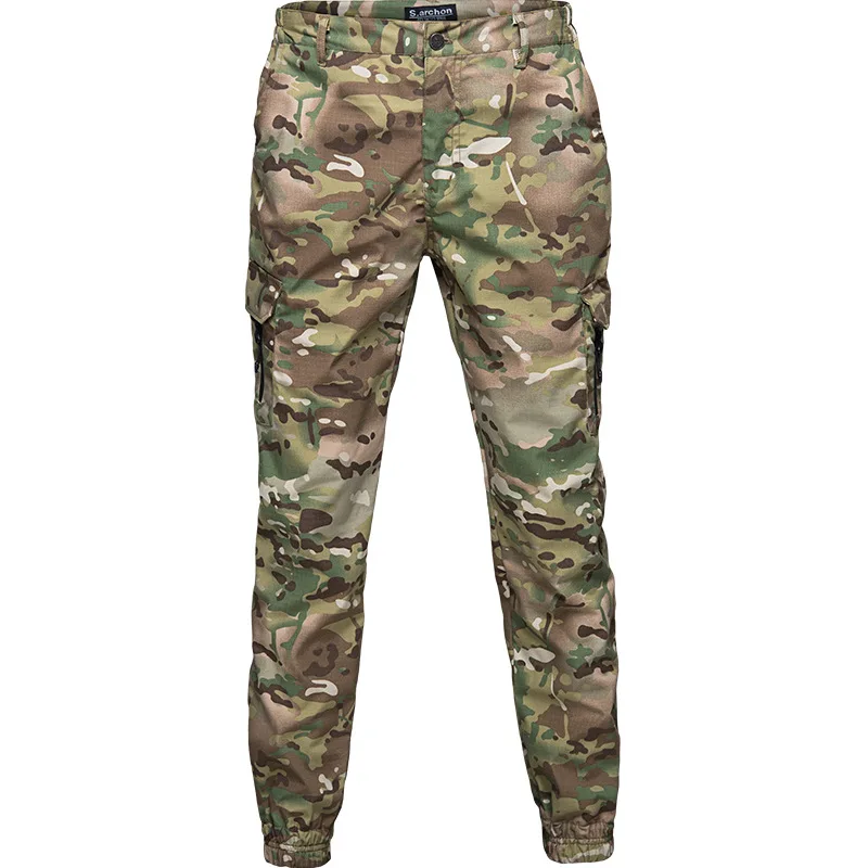 

2020 Men Fashion StreetwearCasual Camouflage Jogger Pants Tactical Military Trousers Men Cargo Pants for Droppshipping