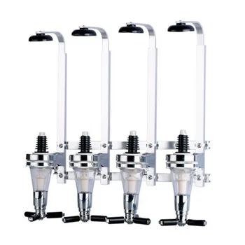 

4 Spring-Loaded Station Bottle Holder Home Wine Dispenser Racks Drinking Pourer Wall Mounted Party Space Saving Tools Cocktail