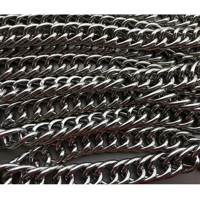 Stainless Steel Chain Double Link Curb Chain For  Horse Bits Pet 23cm 5