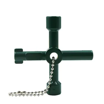 

4in 1Key Wrench Cross Switch Alloy Universal Square Wrench Tool for Elevator Electrical Cupboard Tool
