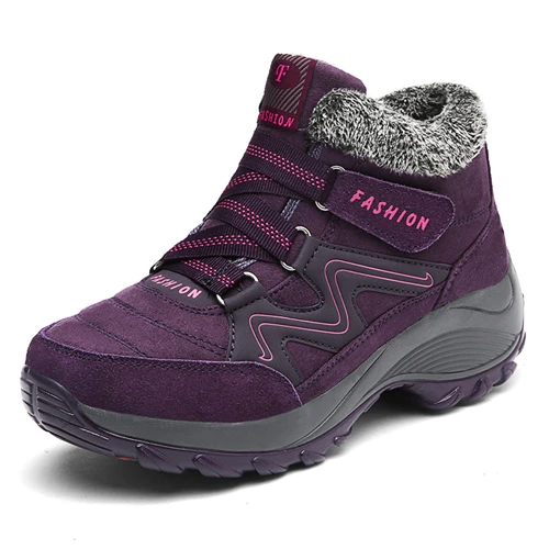 Женские Треккинговые ботинки, уличные водонепроницаемые женские Треккинговые ботинки, альпинистские Трекинговые Горные непромокаемые Zapato дорожные кроссовки - Цвет: Фиолетовый