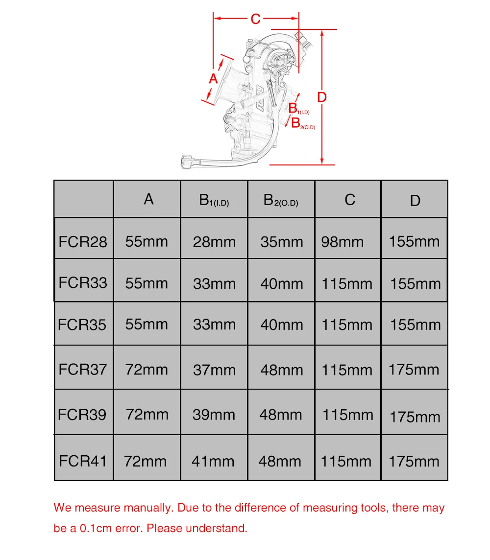 ZS MOTOS FCR28 31 33 35 37 39 41mm FCR Keihin Carburetor for CRF450/650 FS450 Husqvarna450 KTM Racing Motorcycle