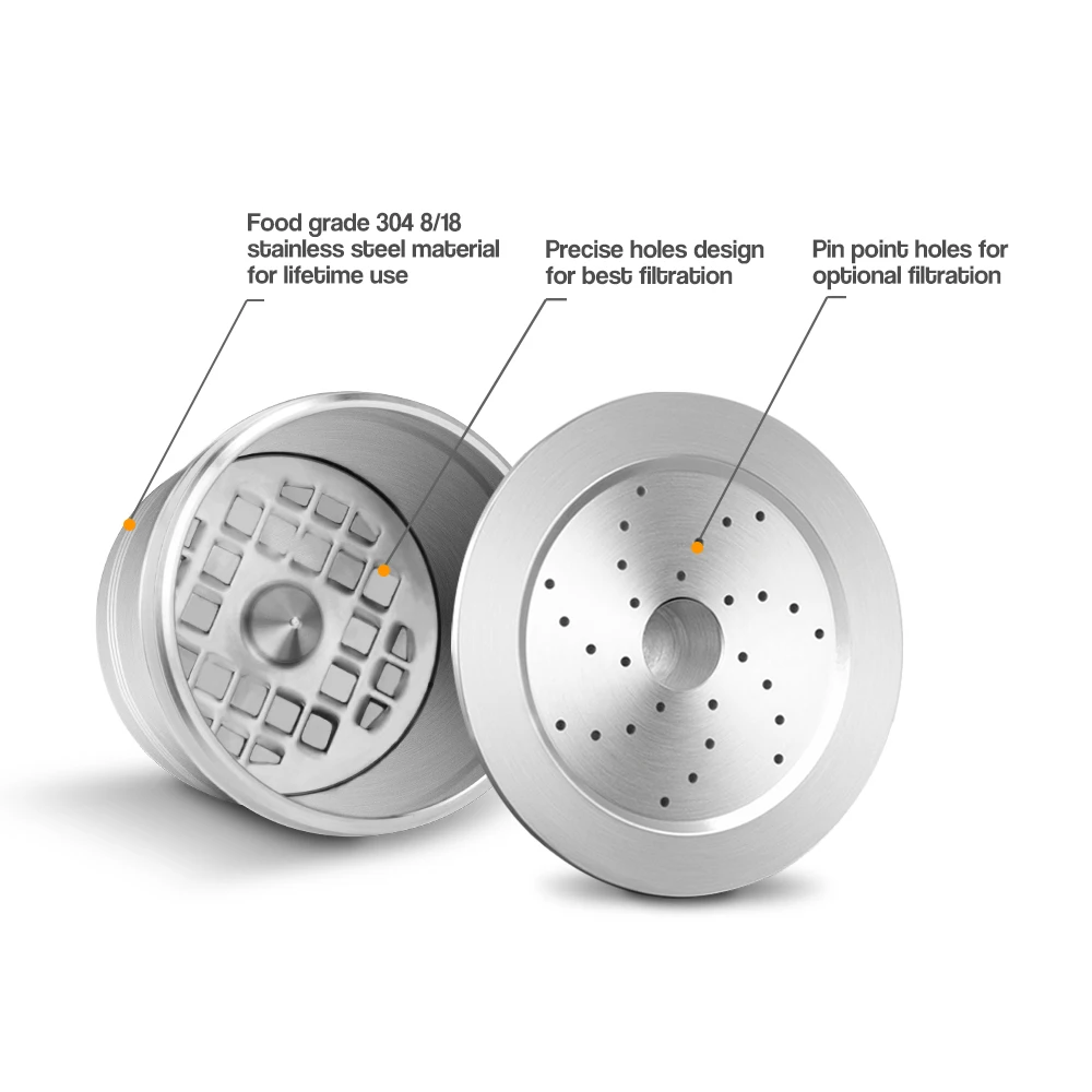 ICafilas Tchibo Cafissimo Классическая кофейная капсула из нержавеющей стали многоразовые Многоразовые фильтры для K fee/кофемашина cafitaly