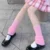 Harajuku Грелки Для ног Носки Радужные Полосатые Женские Зимние Вязаные Гетры Панк Каваи Черный Белый Носок T402