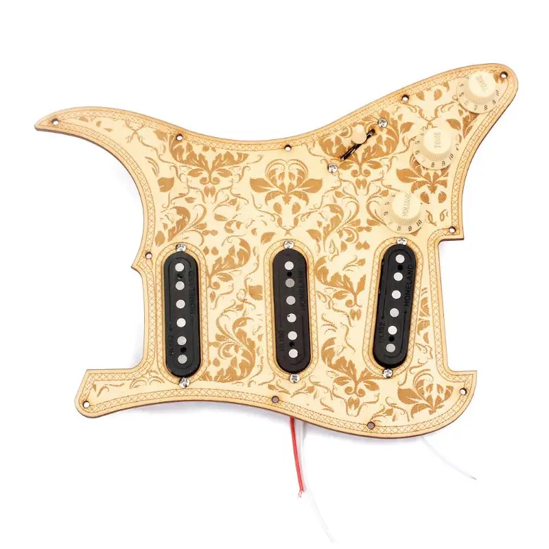 SSS Prewired Pickguard 3 Одиночная катушка 5 переключатель звукоснимателя для электрогитары