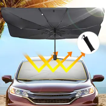 

New Sedan SUV Car Windshield Umbrella Car Sun Umbrella Foldable Black UV Sun Shade for Front Windshield Umbrella Keep Car Cool