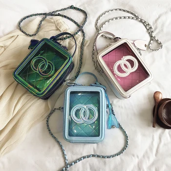 

Fashion summer purses and handbags transparent rectangular women's messenger bag crossbody bags for women bolsa feminina
