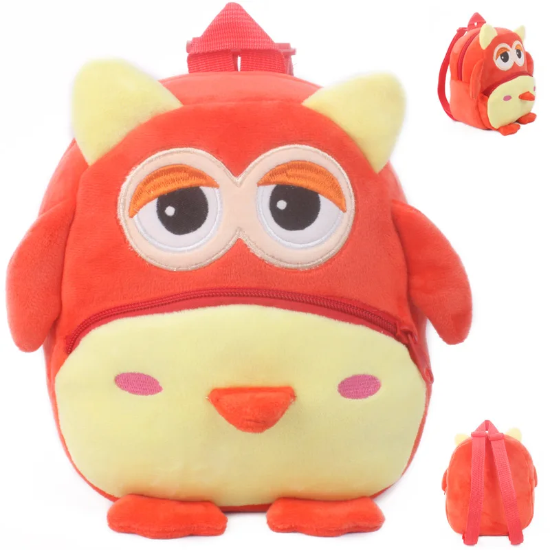 Cute Baby Child Plush Backpacks Small Bag Cute Soft Cartoon Animal School Bag 1-2.5 Years