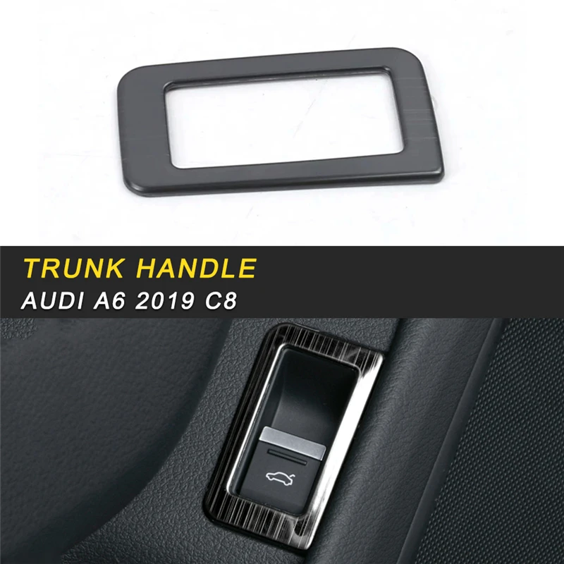 

Car Styling Back Door Trunk Inner Button Panel Cover Trim Frame Sticker Interior Accessories For Audi A6 C8 2019