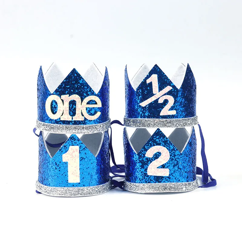 Party Decorations 1 year Boy First Birthday Baby Shower Decorations Blue Latex Balloons Confetti Set