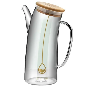 

1Pc Oil Dispenser Bottle Leakproof Glass Dispenser Vinegar Cruet Container