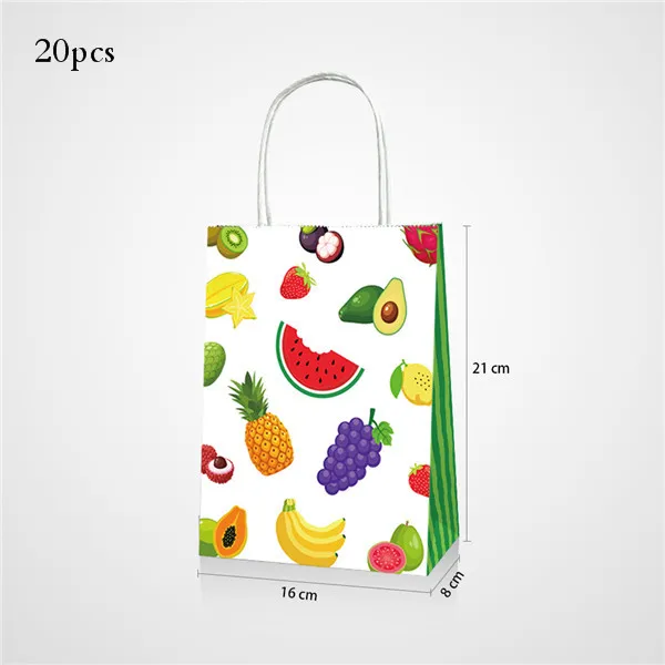 BD021x20pcs Детский душ фрукты подарки для тематической вечеринки украшения воздушный шар арбуз клубника одноразовые столовые приборы Наборы на день рождения - Цвет: BD021x20pcs