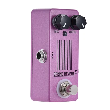 

Mini Digital Musical Instruments Portable Spring Reverb Accessories Parts Guitar Effect Pedal True Bypass Board Knob Electric