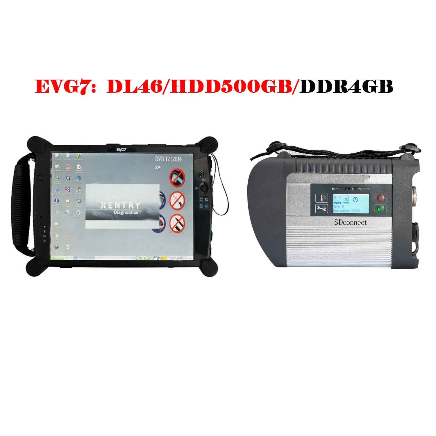 MB Star C4 Star Diagnosis C4 с EVG7 планшет диагностический контроллер планшетный ПК с wifi для автомобилей и грузовиков V2019.12 - Цвет: DDR4G