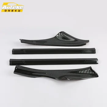 

4pcs/lot stainless steel car stickers styling door sill bar greets the guest after the pedal guard plate For 2020 Cadillac CT5