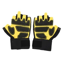 Мужские и женские спортивные гантели с полупальцами для занятий тяжелой атлетикой на запястье, Нескользящие дышащие перчатки для верховой езды, фитнеса, Спортивная посуда