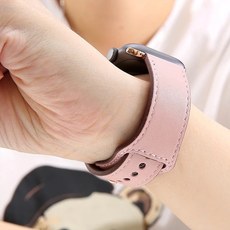 Strap For apple watch band 5 4 44mm 40mm Genuine leather correa iwatch series 3 2 42mm 38mm bracelet apple watch 4 5 accessories Strap For apple watch band 5 4 44mm 40mm Genuine leather correa iwatch series 3 2 42mm 38mm bracelet apple watch 4 5 accessories