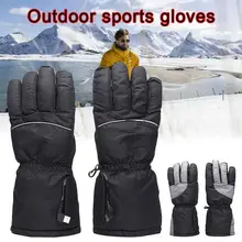 1 пара перчаток с USB Зимние перчатки для катания на лыжах с электрическим подогревом водонепроницаемые мотоциклетные теплые перчатки с подогревом на аккумуляторе