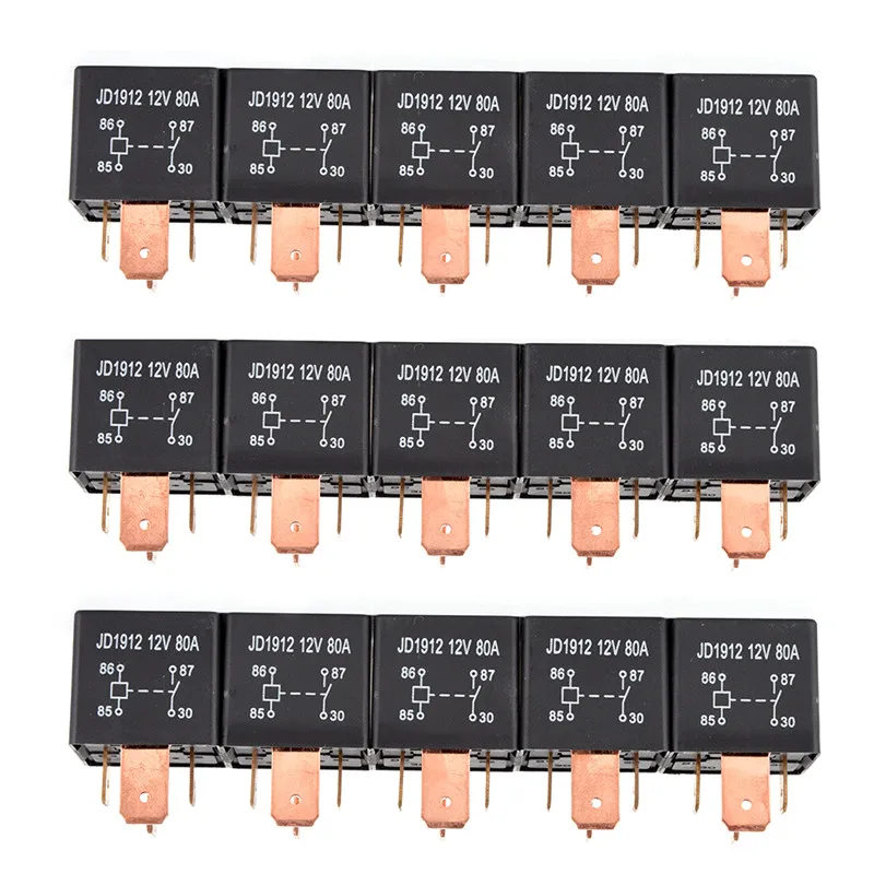 4Pin DC 24V 12V 80A JD1912 автомобильное реле водонепроницаемое сверхмощное реле|Кабели