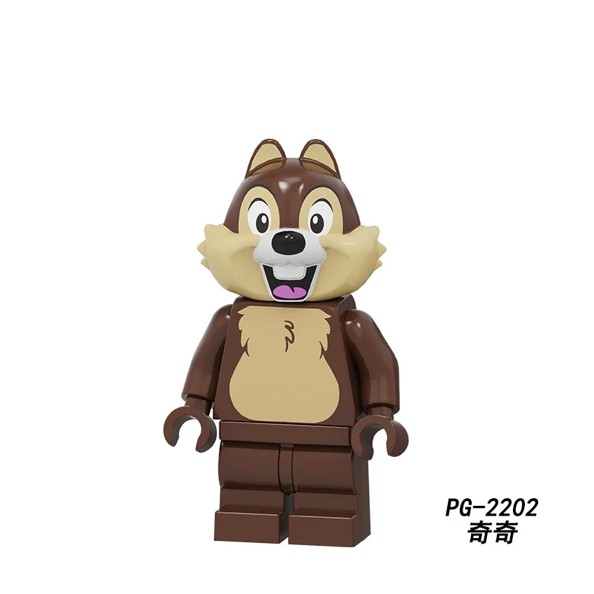 Building Blocks Legoed Bricks Black and Withe Mickey Duck Daisy Chip 'n' Dale Toys Action Dolls Figures For Kids Toys PG8279