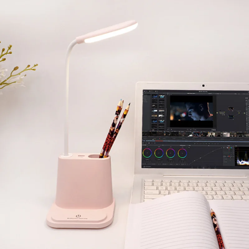  LED Night Light Eye-Caring Table Lamp Desk Lamp with USB Charging Port Home Bedroom UD88