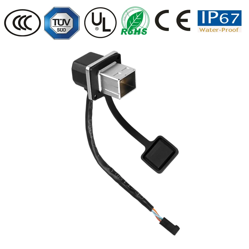 RJ45 водонепроницаемый разъем сигнала металлическая розетка кабель/провод/панель IP67 RJ45 разъем