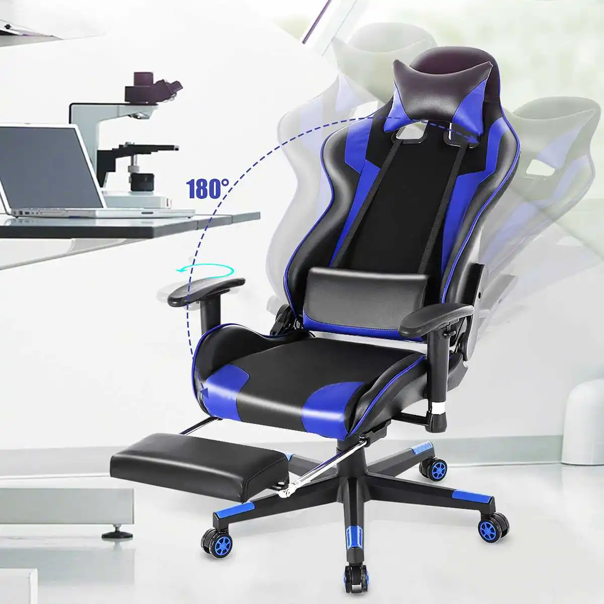 Кресло для игр 180 °, электрифицированное кресло для Интернет-кафе, компьютерная офисная мебель с высокой спинкой, кресло для руководителя