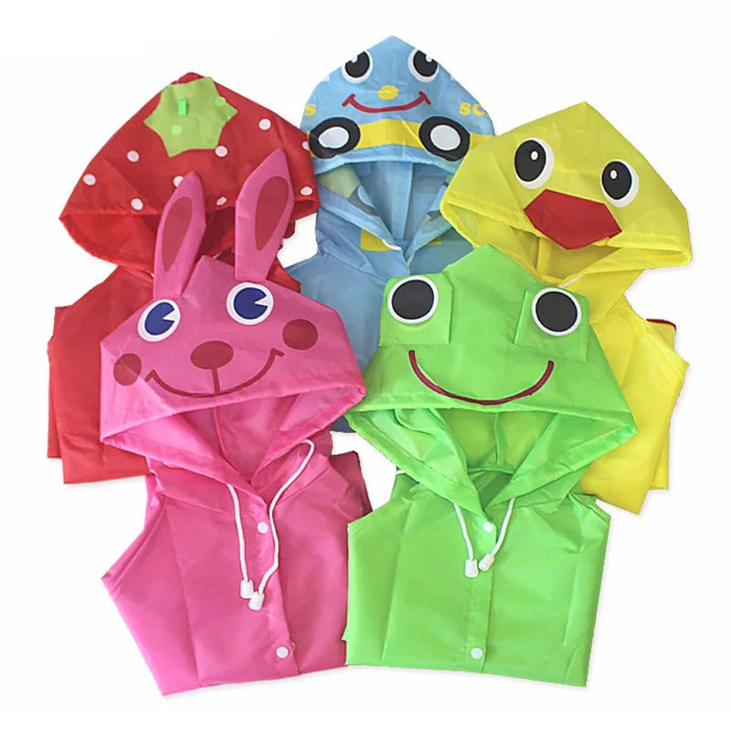 

New Fashion Raincoat Kids Cartoon Animal Style Waterproof Kids Rain Gear Baby Raincoat for Children Rain Coat Rainwear Suit