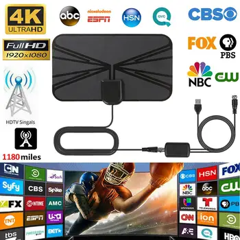 

High Quality 1180 Miles TV Antenna Digital HDTV Indoor Antenna Radius Surf Amplifier HD Mini Antennas Aerial Signal Booster