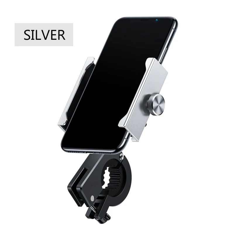Silver Baseus велосипедный держатель для телефона для iPhone samsung велосипед Руль кронштейн держатель для навигатора мотоцикла универсальный держатель для мобильного телефона - Цвет: Silver