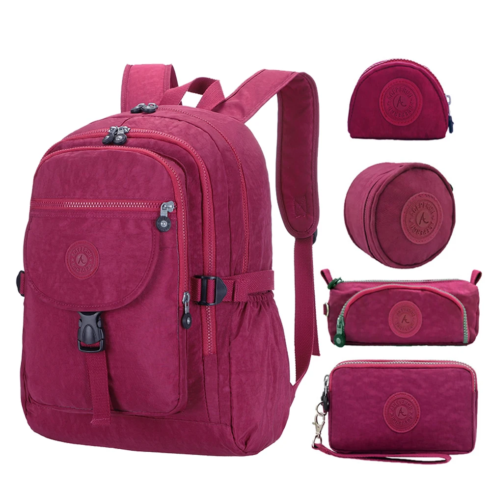 

ACEPERCH Casual School Bag Waterproof Nylon Brand Laptop Backpacks For Teenager Women Backpack Shoulder Bags Computer Packsack