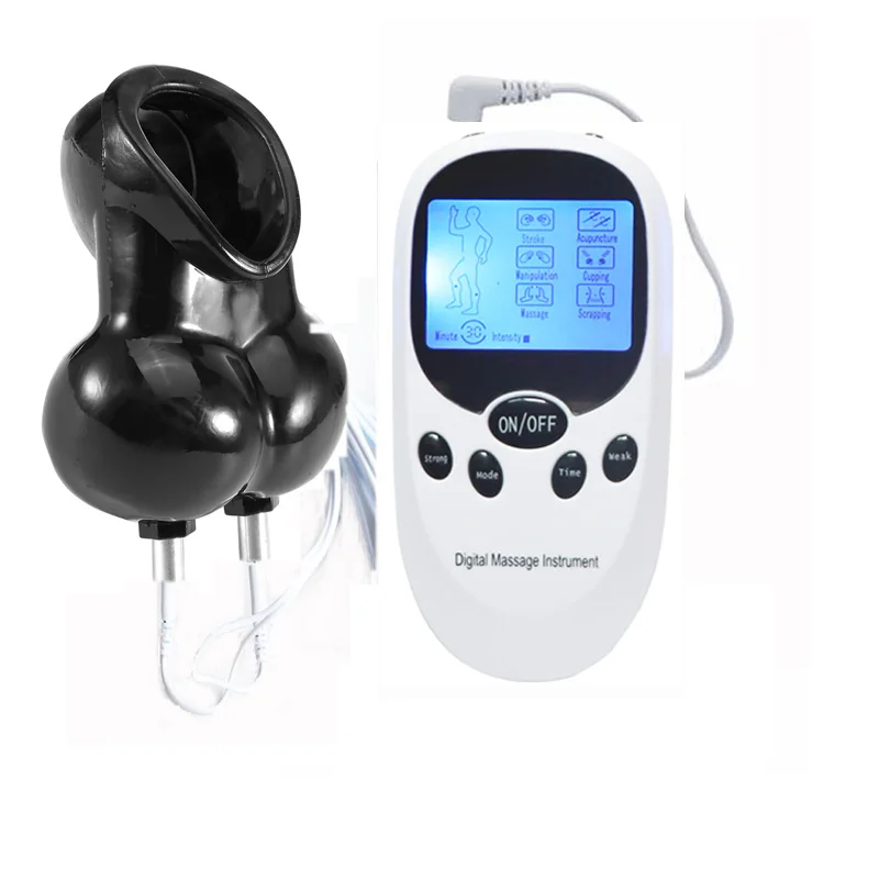 USB charging Host Electro Shock Glans Trainer Massage Cup Penis Stimulator Cock Rings Scrotum Bound Sleeve Bdsm Sex Toys For Men electro sex toys electric sex toys penis rings