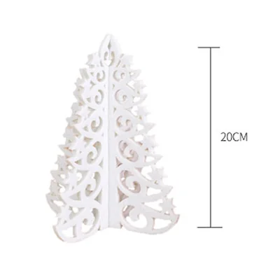 White Small 20-30 см полые звезды войлочная ткань DIY Рождество домашнее украшение в виде дерева Navidad аксессуары фестиваль подарки для детей - Цвет: White Small