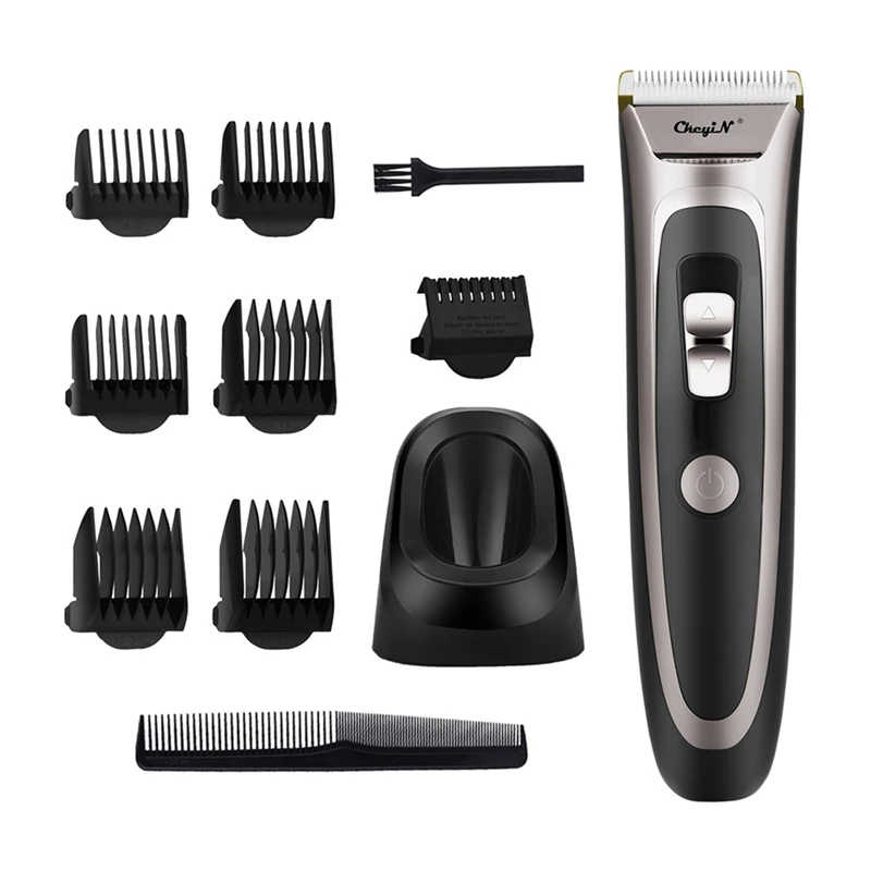 Cortadora de cabello eléctrica profesional, cortador de pelo inalámbrico de carga rápida, pantalla LED, Máquina para cortar Cabello, 6 peines guía