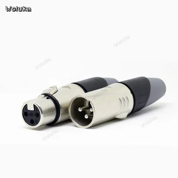 

XLR Plug 3-Pin Cannon Connector Microphone Audio Plug 3-Core Male Female SVP555V-SR CD50 W05