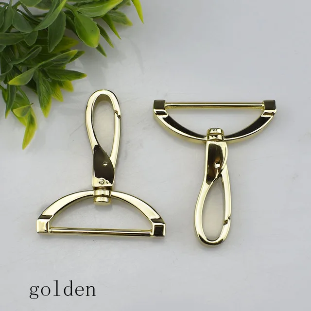 Золотой Meetee 4 шт. ID38mm багажные металлические сумки застежка тесьма крюк сумка ремень пряжки с зажимом DIY собаки пряжки Аппаратные аксессуары H5-1 - Цвет: Золотой