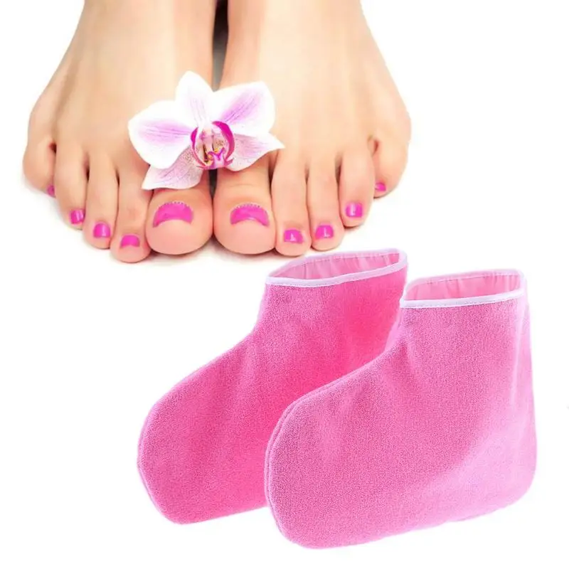 

1 Pair Paraffin Wax Protection Foot Mask Gloves Feet Skin Moisturizing Sleeve Whitening Exfoliating Beauty Socks 2018 Hot Sale