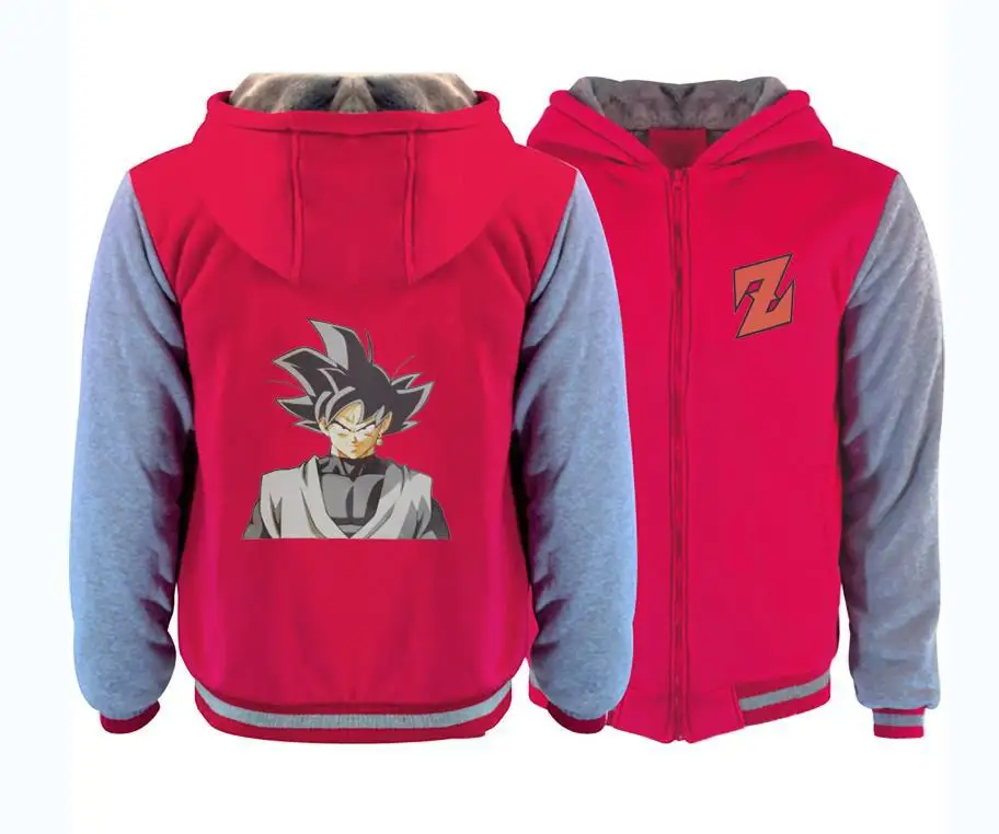 Принт Dragon Ball Z Off White костюм на молнии толстовки для мужчин аниме стих с капюшоном Косплей толстовки уличная Повседневная Верхняя одежда