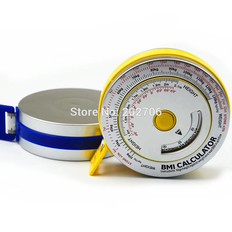 0-150cm Aluminum BMI measure tape BMI body tape calculator body mass Diet Weight Loss Tape tape measure,measuring tape