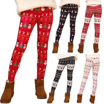 

Women Xmas Snowflake Reindeer Leggings Trousers Elastic Strech Christmas Pants
