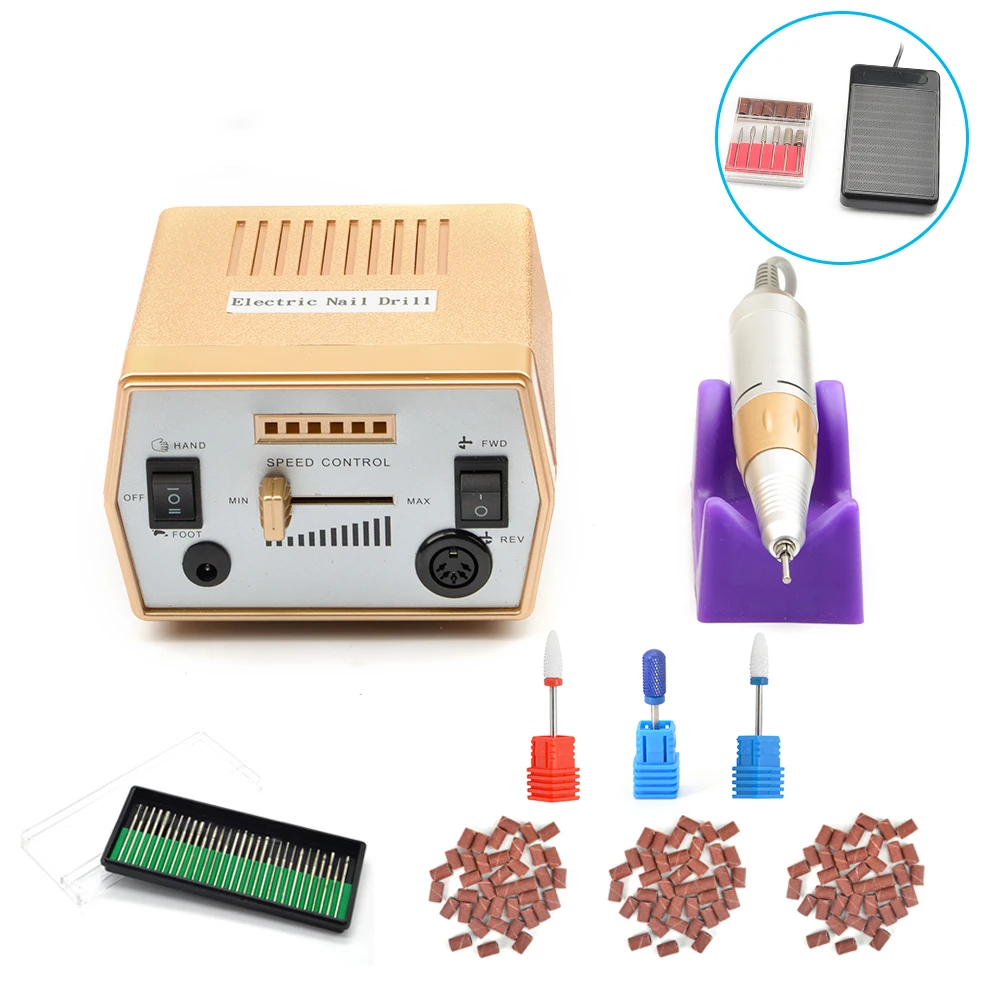 35000 об/мин профессиональный электрический набор пилок для ногтей, электрическая дрель для маникюра, педикюра, набор инструментов для ногтей