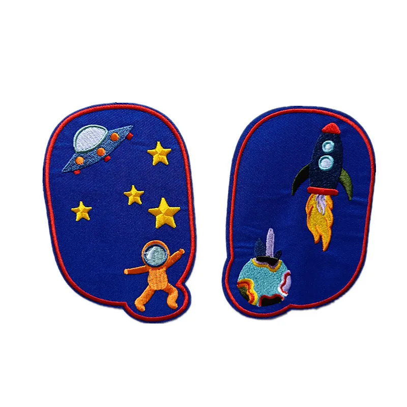 5Pcs Cartoon Jeans Patch Iron On Denim Patches Embroidered Sewing Repair Elbow Knee Patches For Children Kids Jeans Clothes