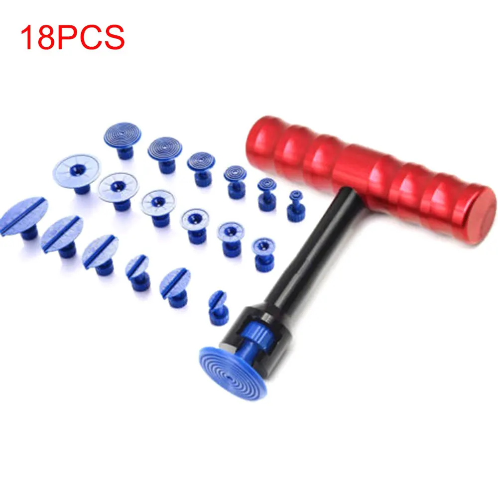 

2020 18pcs/set Tools Car Paintless Dent Removal Tool Kit Dent Repair Puller Kit Slide Reverse Hammer Glue Tabs Suction Cups