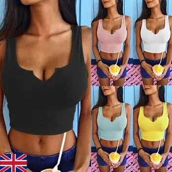 

2019 Women Girl Cotton Cami Vest T-Shirt Singlet Camisole Sports