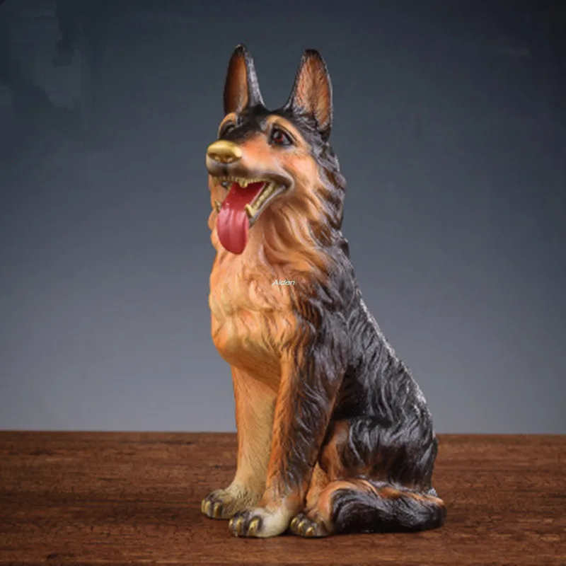 9 "украшения для дома Имитация животных волчонок Canis Lupus ознакомление немецкая овчарка Собака креативный подарок латунь 23 см Z2473