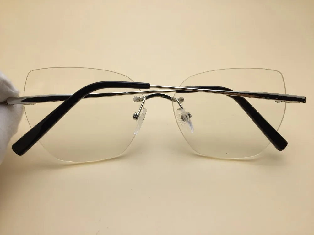 Сплав ноги кошачий глаз очки дизайнер оптические очки оправа винтажные Модные прозрачные линзы без оправы очки