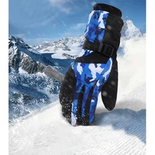 Водонепроницаемые лыжные перчатки для мужчин и женщин с подогревом, лыжные перчатки, зимние износостойкие термоперчатки, спортивные ветронепроницаемые перчатки для активного отдыха